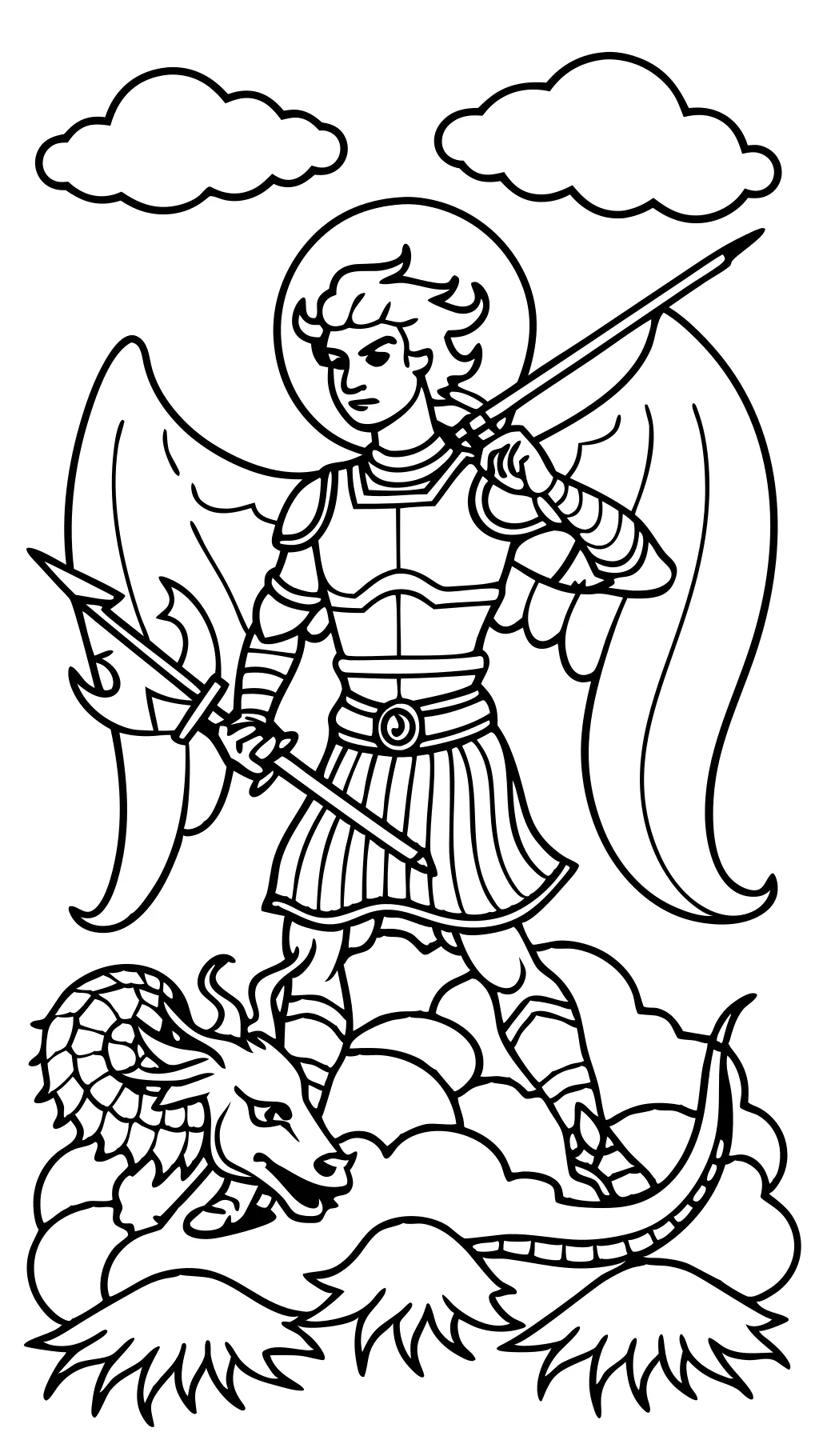 saint michael coloring pages